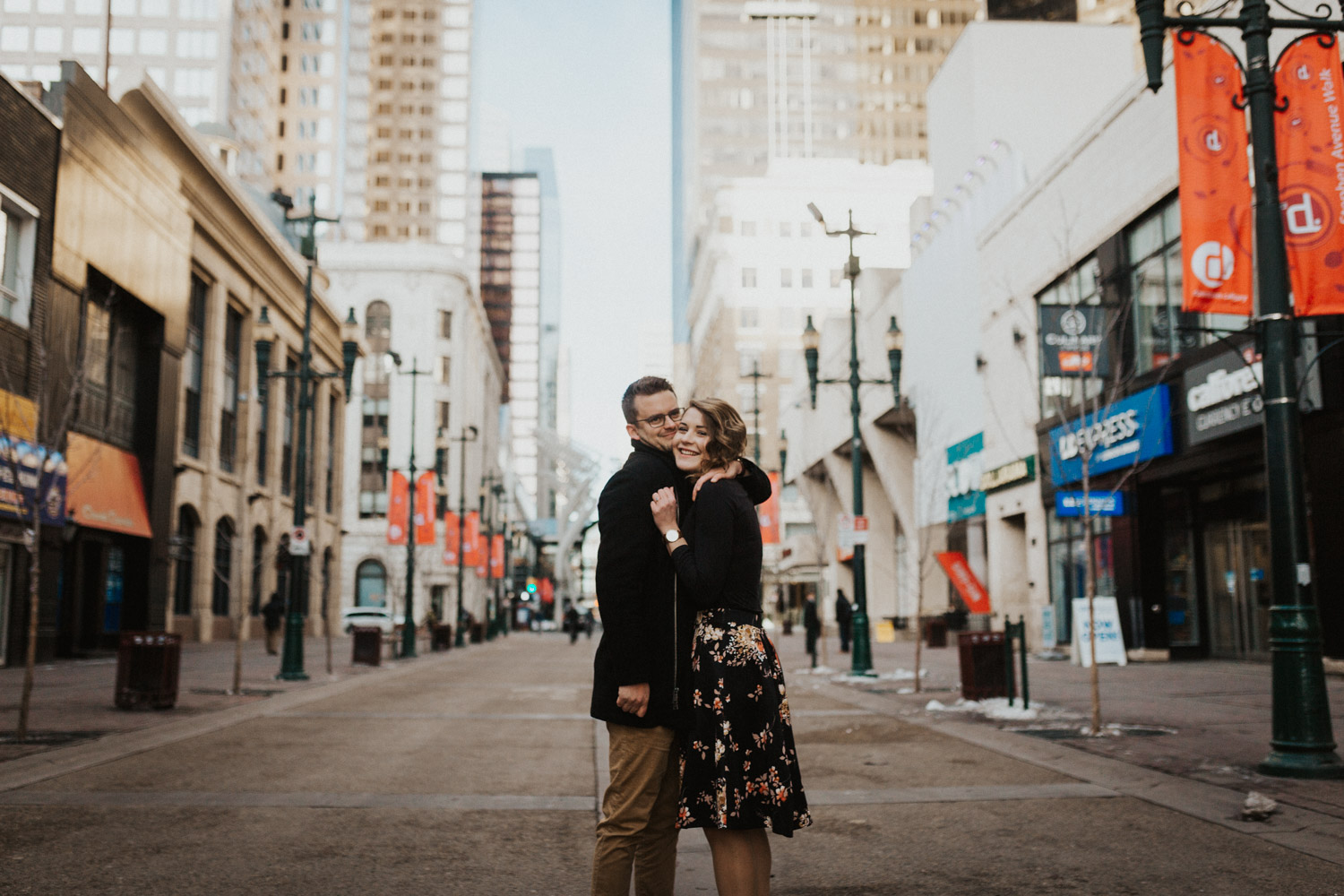 Downtown Calgary Engagement Session, Engagement photos at Stephen Avenue in Downtown Calgary, Downtown Calgary Engagement photos, Engagement photos in Calgary, Downtown Calgary Engagement photos, Engagement photos at Stephen Avenue, Engagement photos in Downtown Calgary, Downtown Calgary Engagement photos, Calgary Wedding photographer, Calgary Engagement photos, Engagement photos in Downtown Calgary at Stephen Avenue