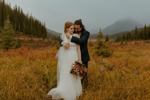 Banff Elopement, Banff Elopement with Family present, Small wedding in Banff, Banff small outdoor wedding, Banff small wedding with friends and family present, how to elope with family present, family elopement, Banff summer elopement, Banff fall wedding, Ceremony in Canmore, Wedding Ceremony at Sprays Lake in Canmore, How to get married in Banff, How to get married in canmore, Banff wedding photographer, Banff Elopement Photographer, Wedding near Banff in Canmore