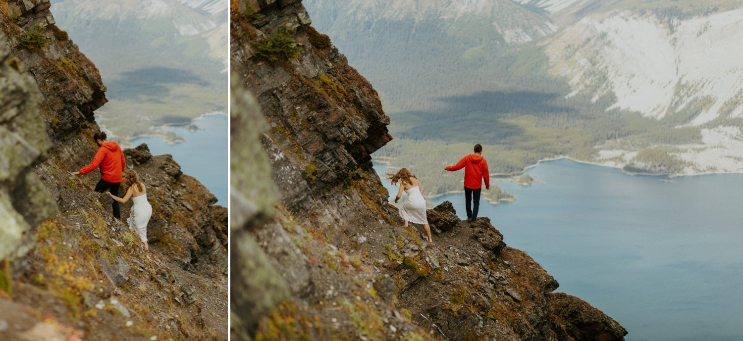 Banff Adventure Engagement Session Hiking in Banff near Kananaskis area