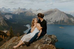 Banff Adventure Engagement Session Hiking in Banff near Kananaskis area