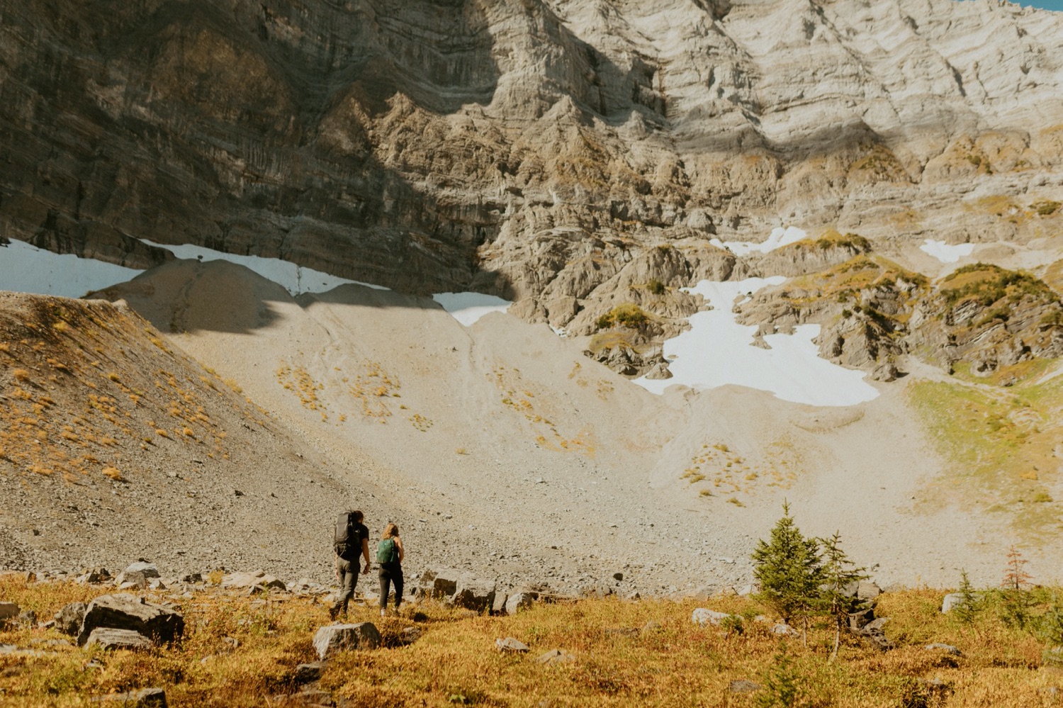 Banff Adventure Engagement Session Hiking in Banff near Kananaskis area