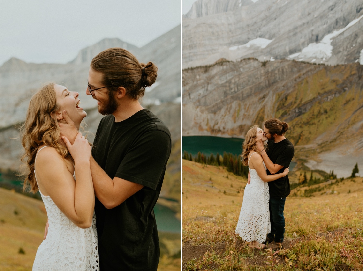 Banff Adventure Engagement Session Hiking in Banff near Kananaskis area