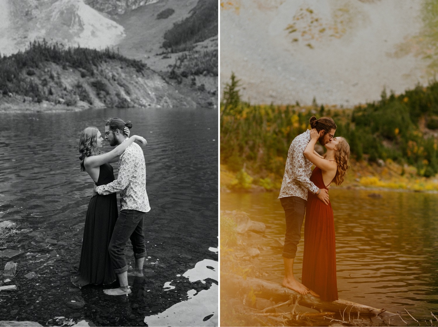 Banff Adventure Engagement Session Hiking in Banff near Kananaskis area