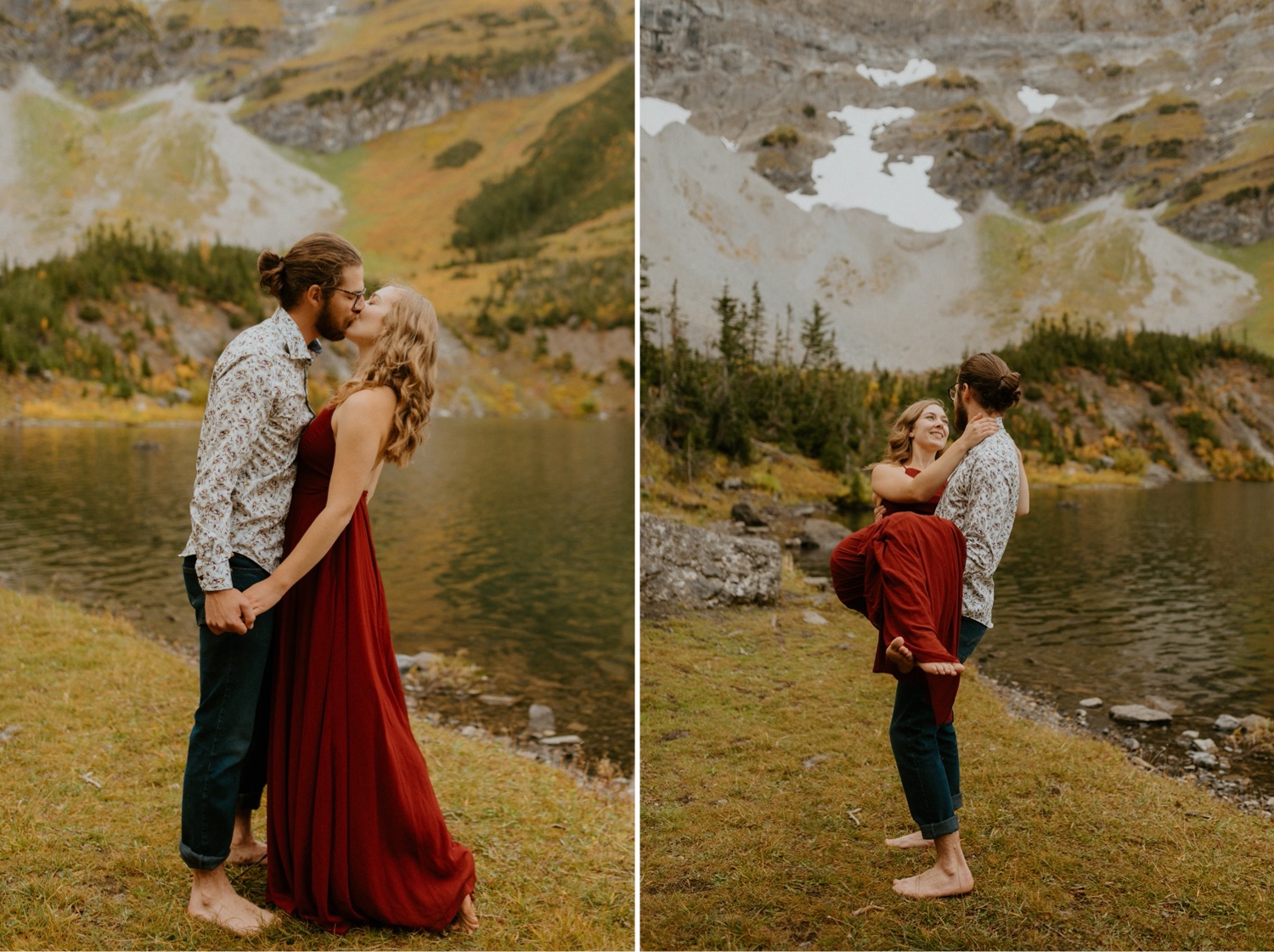 Banff Adventure Engagement Session Hiking in Banff near Kananaskis area