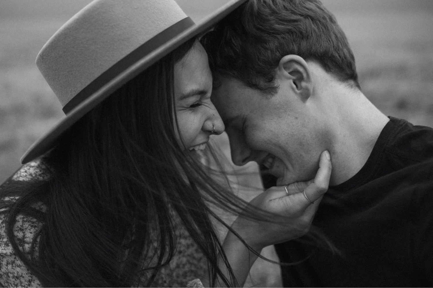 Kananaskis Engagement Photos on a hike during the summer near Banff