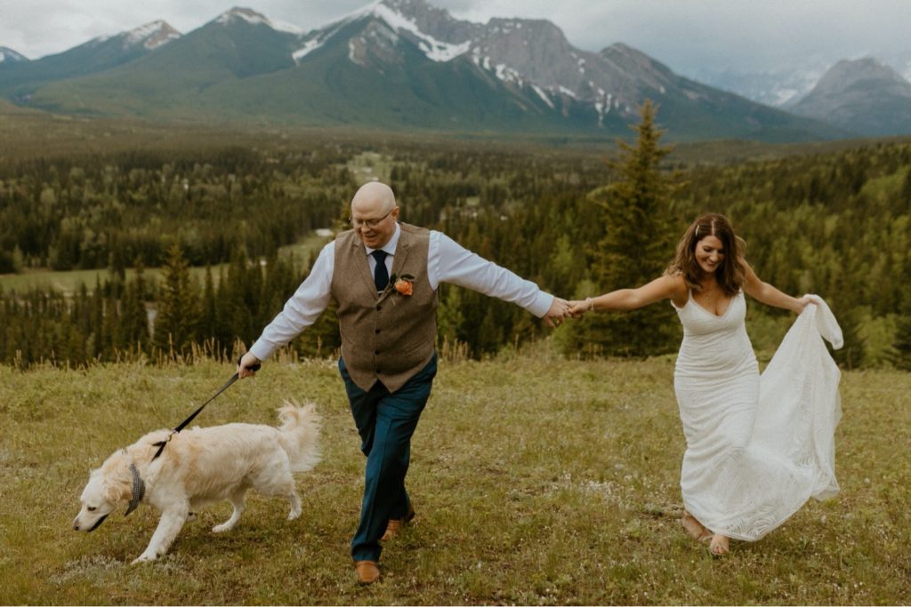 Kananaskis Mountain Elopement, Kananaskis Mountain Elopement with their Dog, Kananaskis summer elopement, kananaskis summer wedding, kananaskis elopement, kananaskis wedding, wedding with dog, elopement with dog present, where to get married in kananaskis, where to elope in kananaskis, kananaskis wedding ceremony, kananaskis elopement photographer, kananaskis elopement photographer, Alberta wedding and elopement photographer