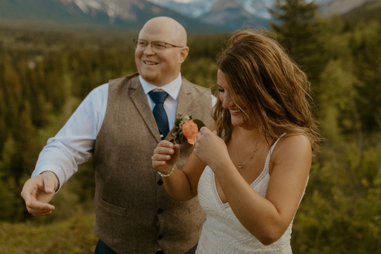 Kananaskis Mountain Elopement, Kananaskis Mountain Elopement with their Dog, Kananaskis summer elopement, kananaskis summer wedding, kananaskis elopement, kananaskis wedding, wedding with dog, elopement with dog present, where to get married in kananaskis, where to elope in kananaskis, kananaskis wedding ceremony, kananaskis elopement photographer, kananaskis elopement photographer, Alberta wedding and elopement photographer