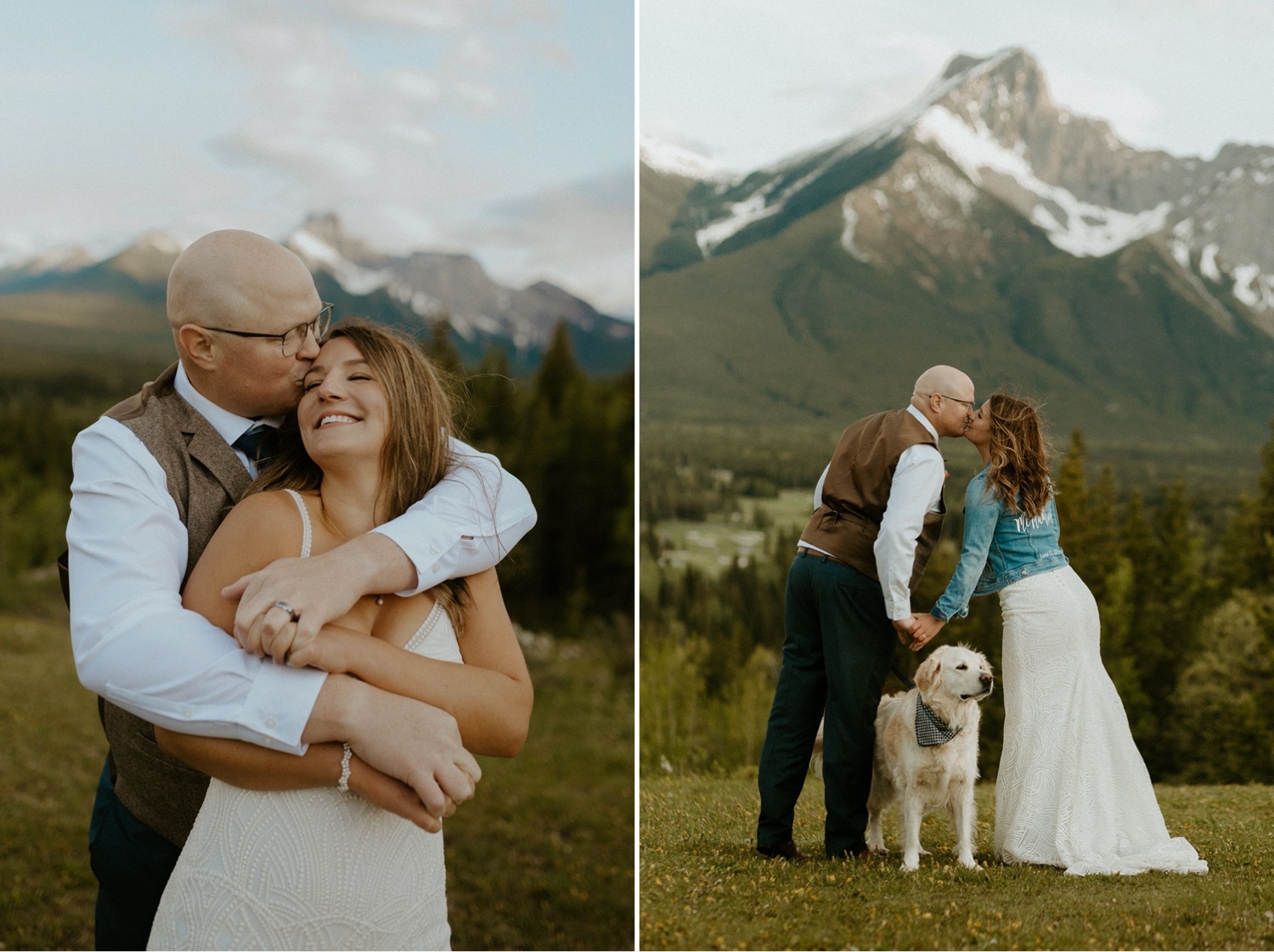 Kananaskis Mountain Elopement, Kananaskis Mountain Elopement with their Dog, Kananaskis summer elopement, kananaskis summer wedding, kananaskis elopement, kananaskis wedding, wedding with dog, elopement with dog present, where to get married in kananaskis, where to elope in kananaskis, kananaskis wedding ceremony, kananaskis elopement photographer, kananaskis elopement photographer, Alberta wedding and elopement photographer