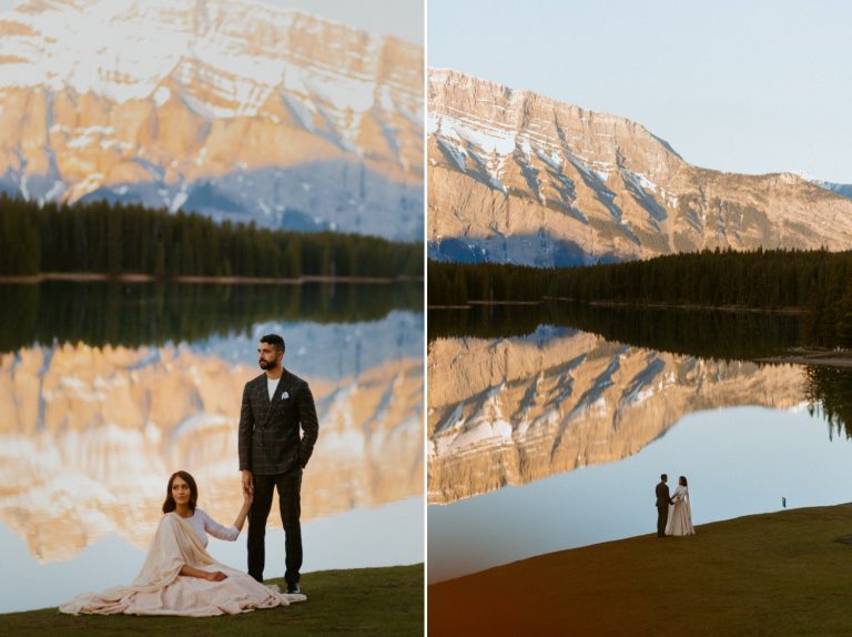 Engagement Photos in Banff at a Beautiful Lake Havilah Heger