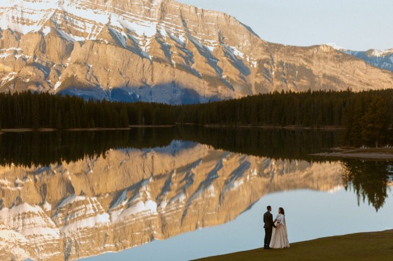 Engagement Photos in Banff at a Beautiful Lake Havilah Heger