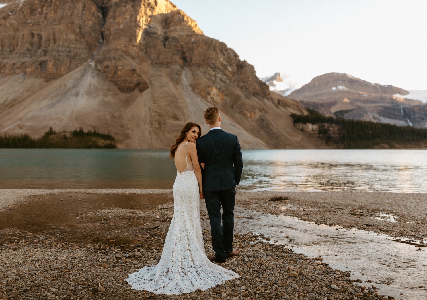 Bow Lake Wedding, Wedding at Bow Lake, Wedding photos at Bow lake, Wedding at Bow lake in Banff, Bow lake wedding photographer, bow lake photographer, bow lake, bow lake in banff, bow lake in banff national park, banff national park bow lake, bow lake sunrise wedding, bow lake photos