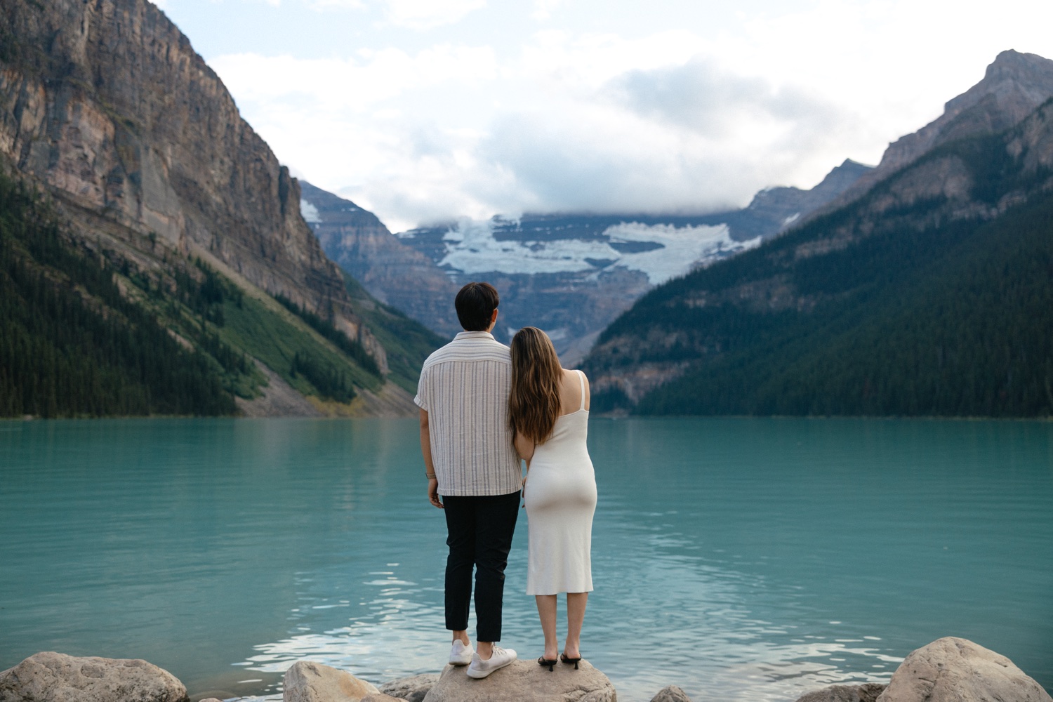 Lake Louise Proposal Photos Banff National Park at Fairmont Château Lake Louise shot by Havilah Heger Photography