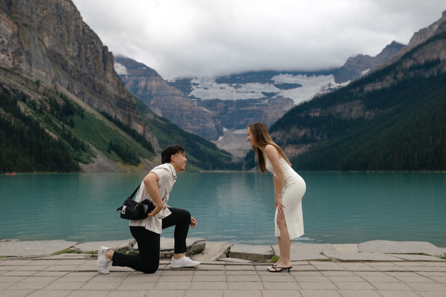 Lake Louise Proposal Photos Banff National Park at Fairmont Château Lake Louise shot by Havilah Heger Photography