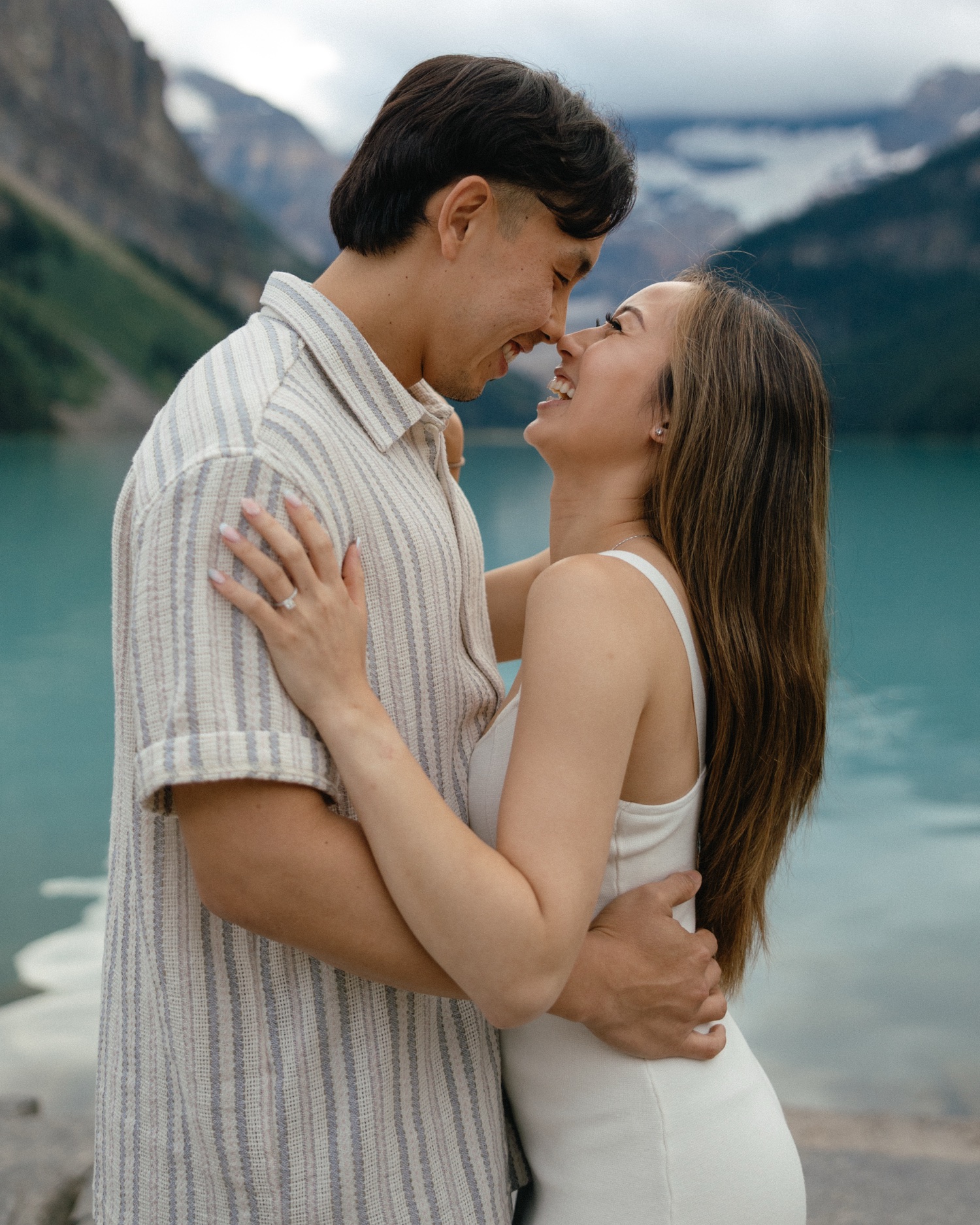 Lake Louise Proposal Photos Banff National Park at Fairmont Château Lake Louise shot by Havilah Heger Photography