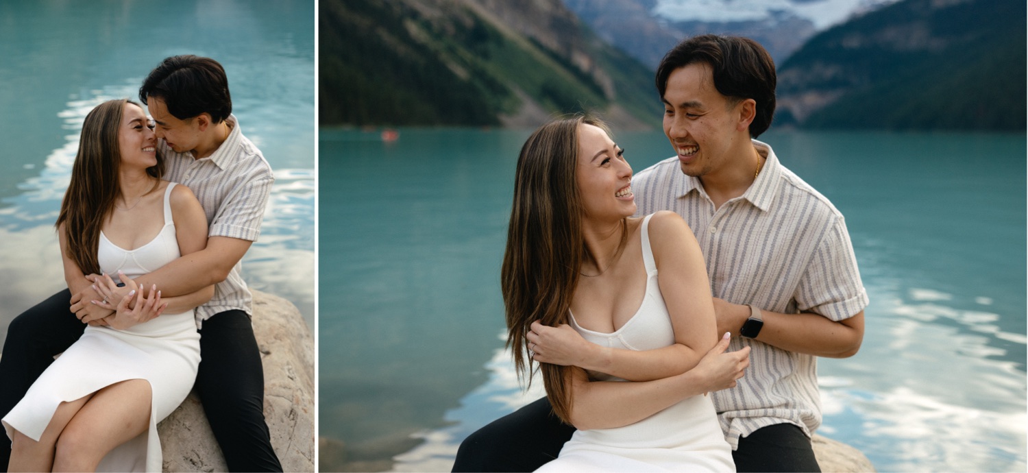 Lake Louise Proposal Photos Banff National Park at Fairmont Château Lake Louise shot by Havilah Heger Photography