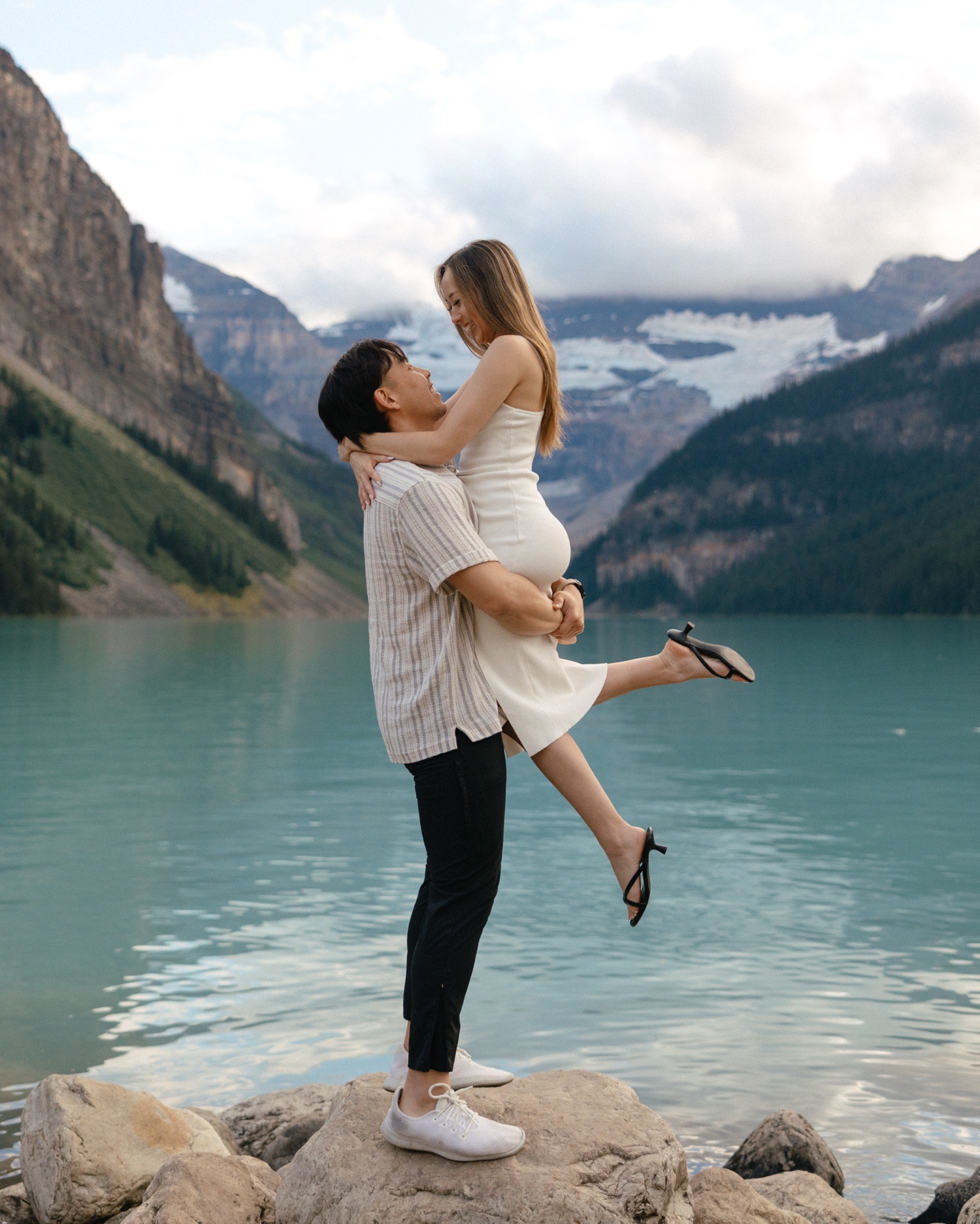 Lake Louise Proposal Photos Banff National Park at Fairmont Château Lake Louise shot by Havilah Heger Photography