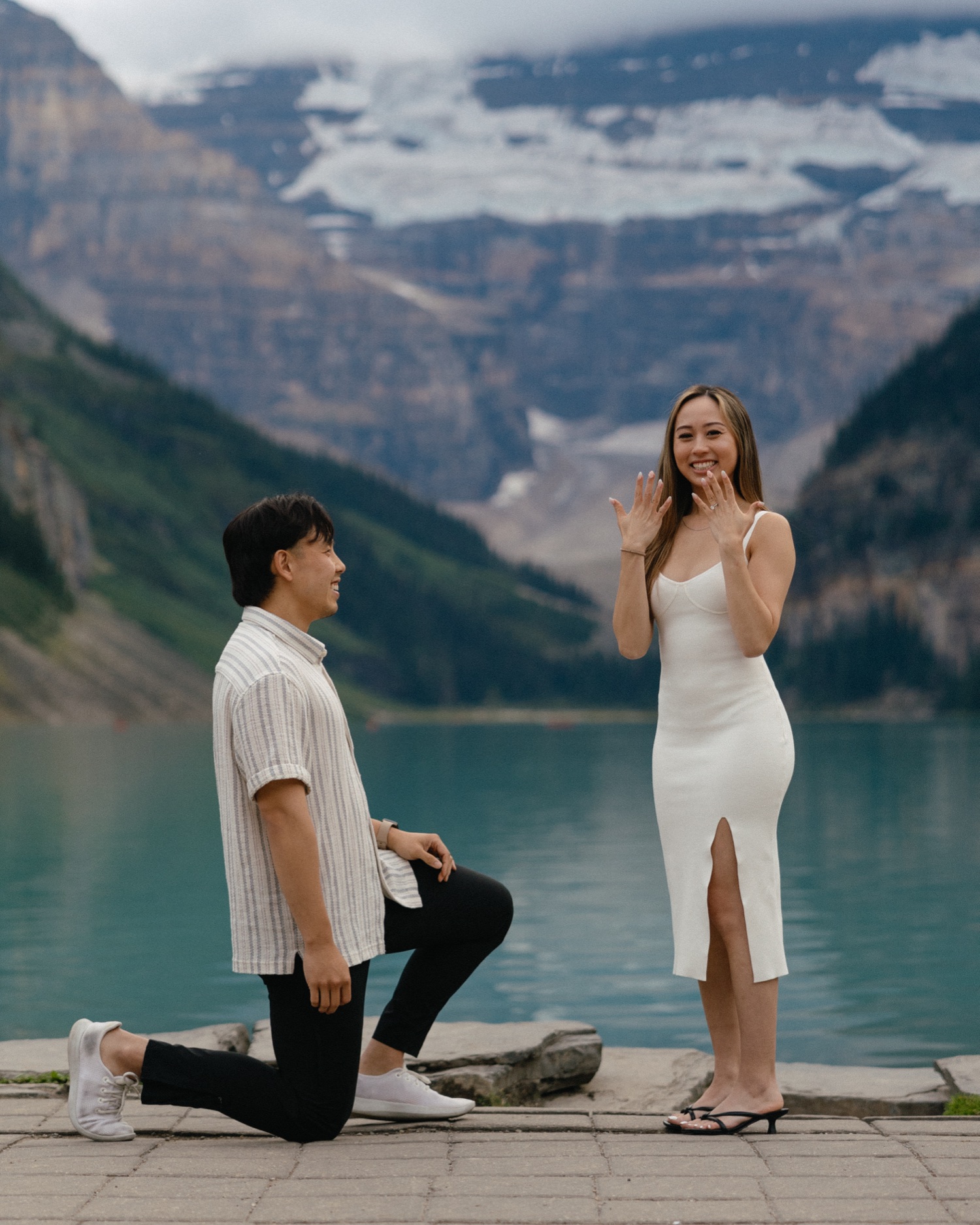 Lake Louise Proposal Photos Banff National Park at Fairmont Château Lake Louise shot by Havilah Heger Photography