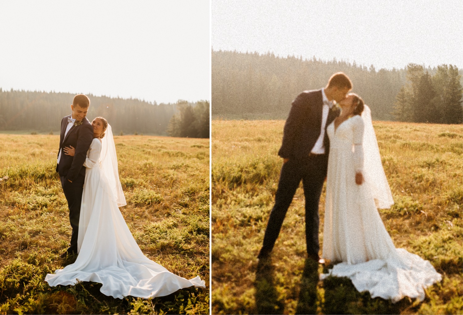 Banff Sunrise Elopement, Banff National Park Sunrise Elopement, Sunrise elopement with friends and family in Banff, sunrise elopement photos in Banff, Outdoor elopement photos in Banff during sunrise, Banff Sunrise Elopement Photography