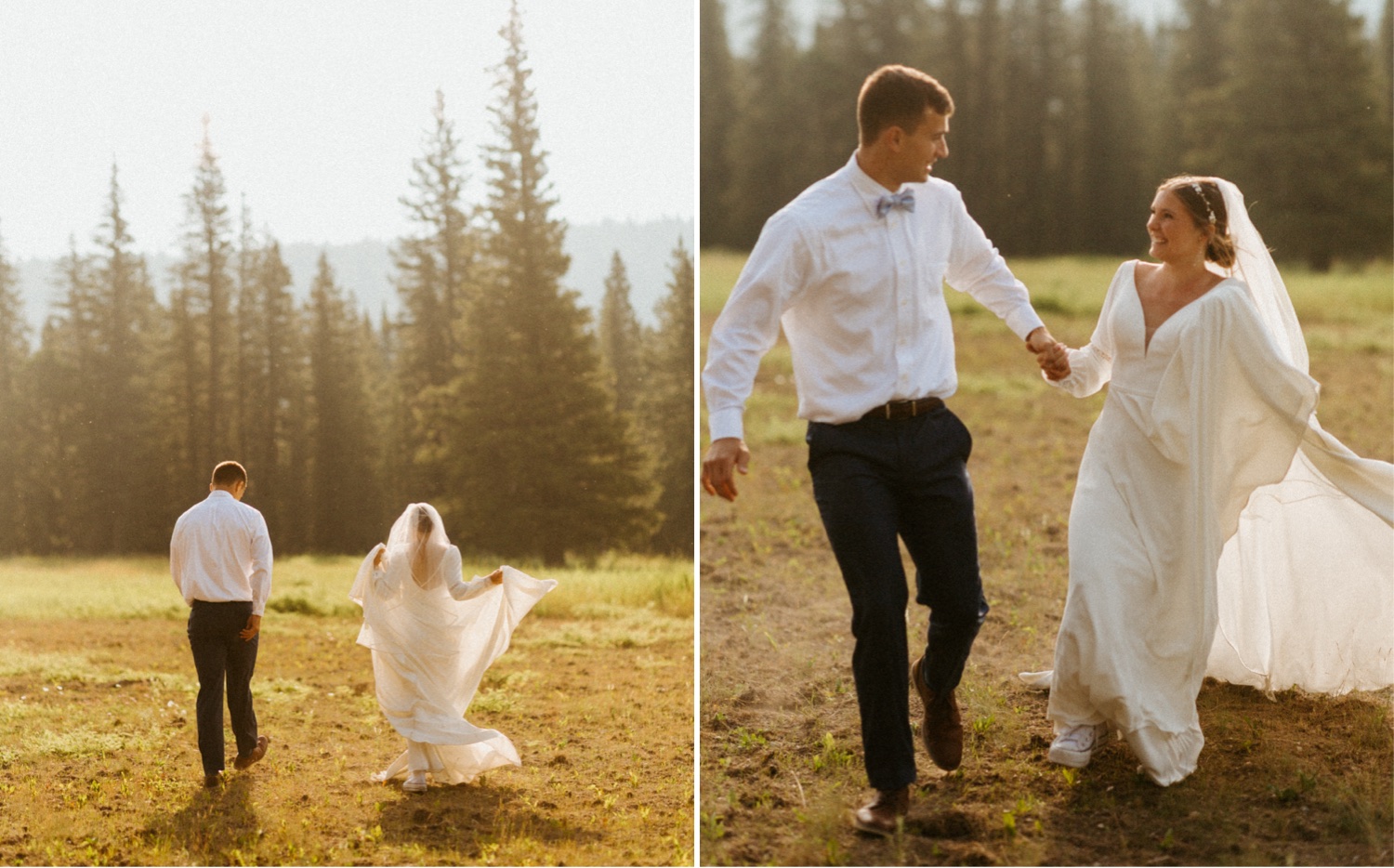 Banff Sunrise Elopement, Banff National Park Sunrise Elopement, Sunrise elopement with friends and family in Banff, sunrise elopement photos in Banff, Outdoor elopement photos in Banff during sunrise, Banff Sunrise Elopement Photography